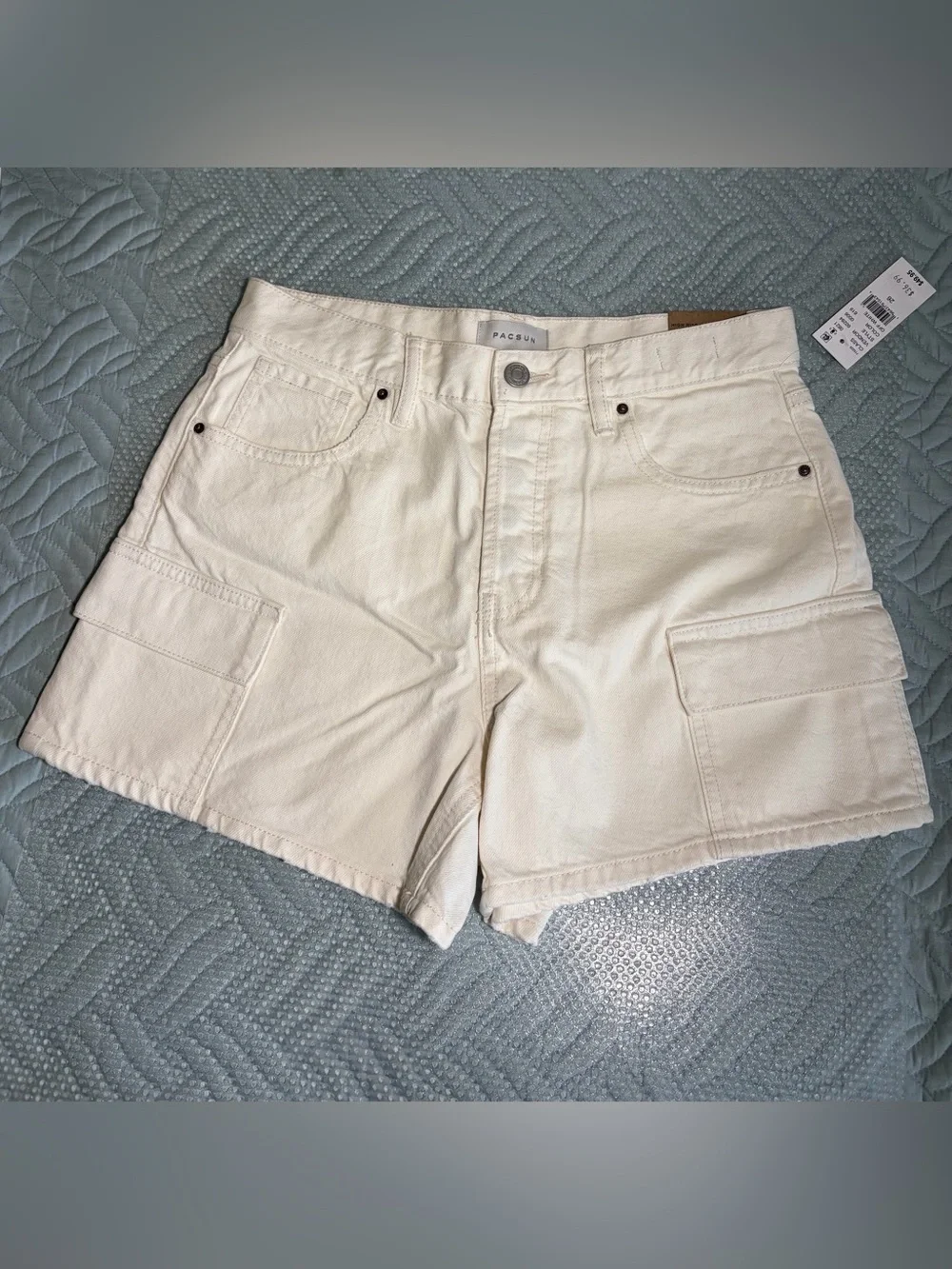 PacSun Cream Utility Cargo Shorts for Women Sz 26